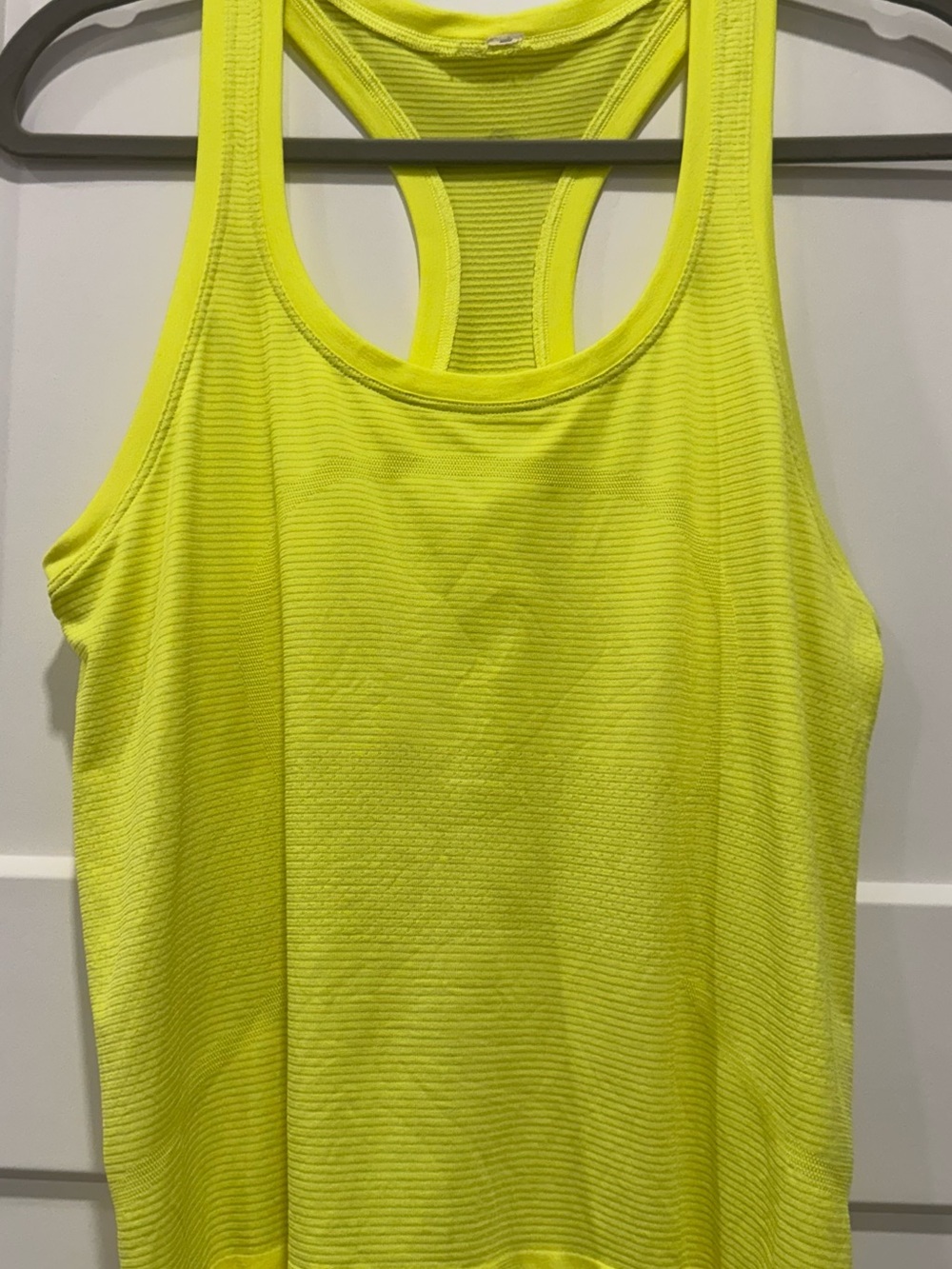 lululemon athletica Neon Yellow Tank Top waist length